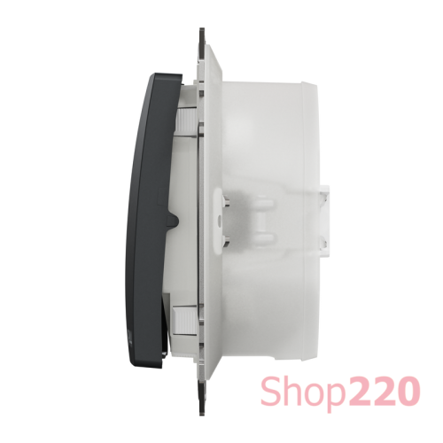Выключатель 2-клавишный влагозащищенный IP44, черный, Sedna Design SDD214105