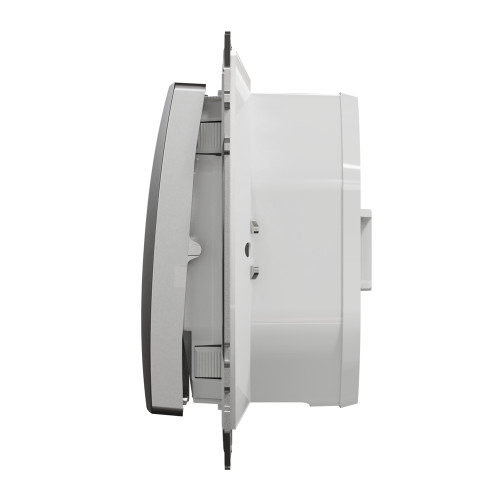Выключатель IP44 2-клавишный, матовый алюминий, Sedna Design SDD270105