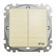 Выключатель 2-клавишный влагозащищенный IP44, береза, Sedna Design SDD280105