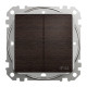 Выключатель 2-клавишный влагозащищенный IP44, венге, Sedna Design SDD281105