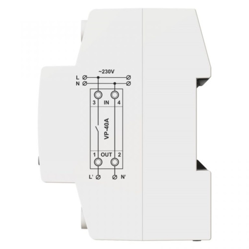 Реле напряжения 40А в компактном корпусе, VP-40A M2R DigiTop