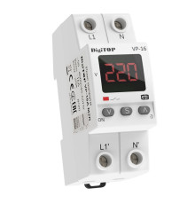 Реле напряжения 16А в компактном корпусе, VP-16A M2R DigiTop