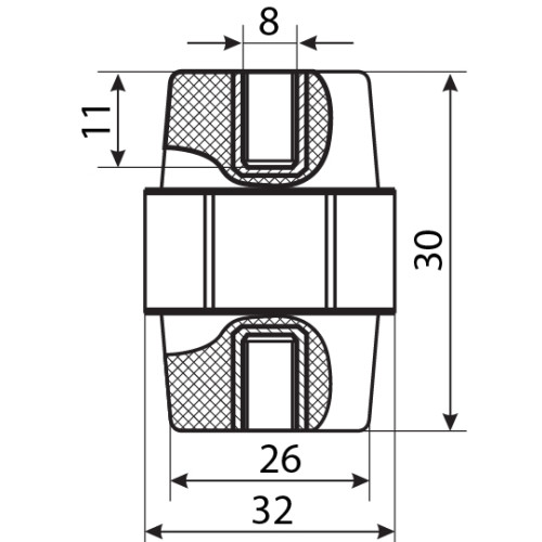 Изолятор-держатель для шин, SM30 Аско A0150100002