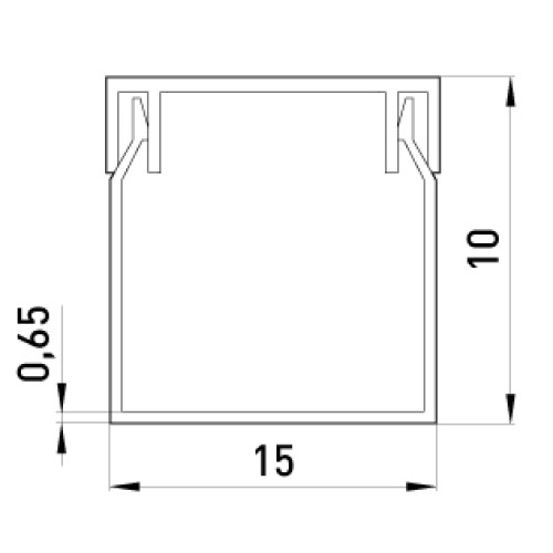 Короб пластиковый 15х10 мм, e.trunking.stand.15.10 Enext s033002