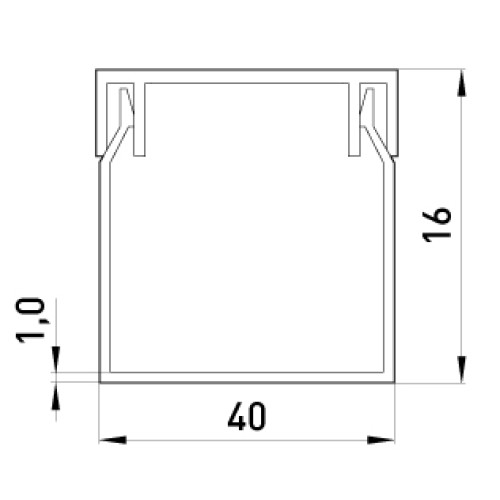 Короб пластиковый 40х16 мм, e.trunking.stand.40.16 Enext s033006