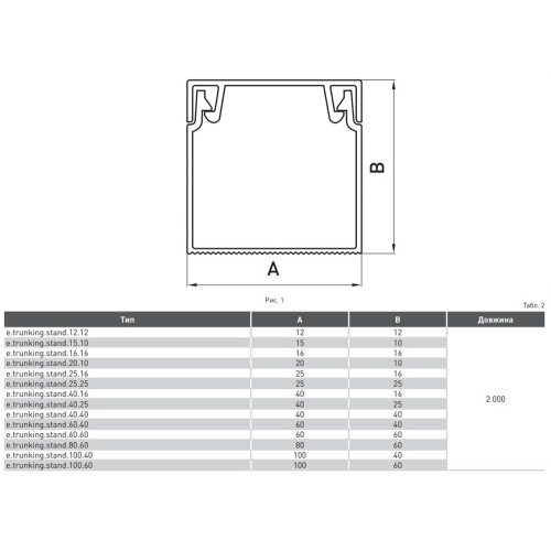 Короб пластиковый 60х60 мм, e.trunking.stand.60.60 Enext s033018