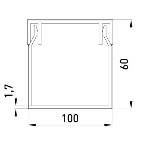 Короб пластиковый 100х60 мм, e.trunking.stand.100.60 Enext s033012