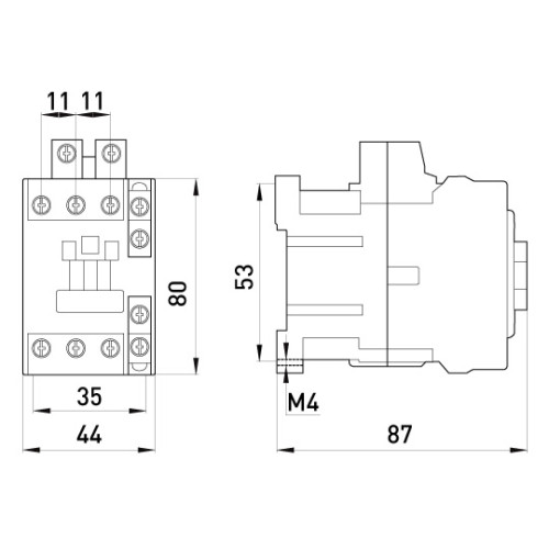 Контактор 12А, 220В, e.industrial.ukc.12.220 Enext i.0090002