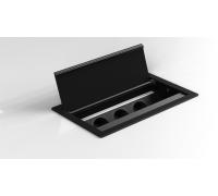 Врезной блок розеток для мебели, 3х220В + USB A+C, черный, Versaflap ASA 060.42F.00023