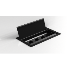 Врезной блок розеток для мебели, 3х220В + USB A+C, черный, Versaflap ASA 060.42F.00023