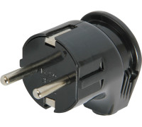 Вилка угловая c заземлением, 16А, черный, e.plug.angle.008.16 Enext