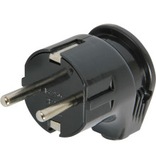 Вилка угловая c заземлением, 16А, черный, e.plug.angle.008.16 Enext