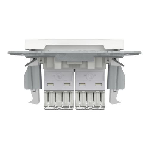 Розетка компьютерная RJ45 двойная, белый, Schneider Asfora