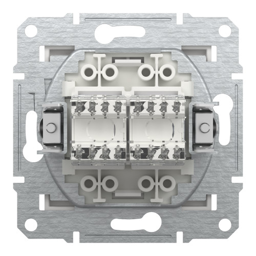 Розетка компьютерная RJ45 кат.6 двойная, белый, Schneider Asfora