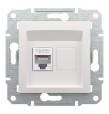 Розетка компьютерная RJ45 кат.6, белый, Schneider Asfora