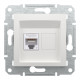 Розетка комп'ютерна RJ45 кат.6, білий, Schneider Asfora