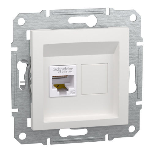 Розетка комп'ютерна RJ45, білий, Schneider Asfora