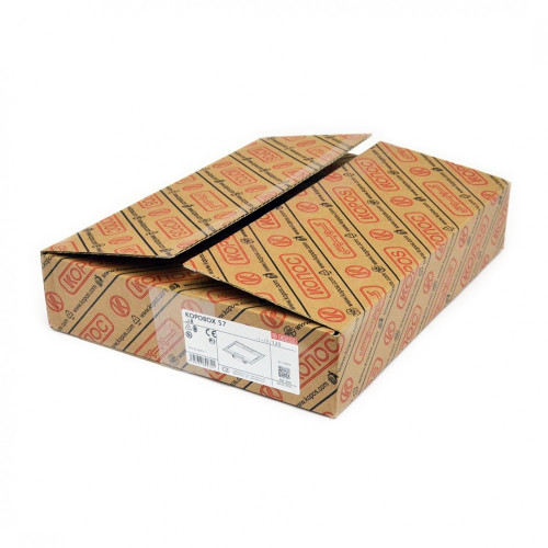 Лючок напольный на 12 модулей, черный, Kopos KOPOBOX57