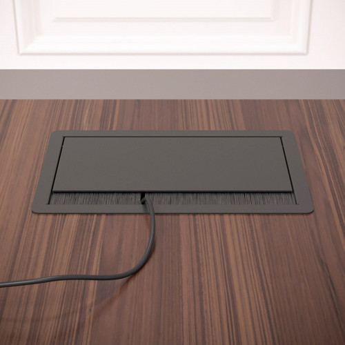Выдвижной блок розеток в стол, 3х220В + USB A+C, черный, Versanet ASA ASA-060.31F.00509