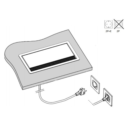 Выдвижной блок розеток в стол, 3х220В + USB A+C, черный, Versanet ASA ASA-060.31F.00509