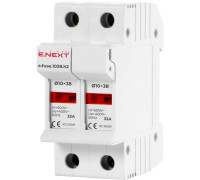 Держатель предохранителей 10х38 до 32А, 2 полюса, на дин-рейку, e.fuse.1038.h2 Enext i0300002