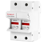Держатель предохранителей 14х51 до 63А, 2 полюса, на дин-рейку, e.fuse.1451.h2 Enext i0300005