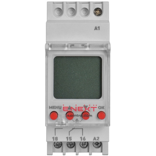 Таймер астрономический 16А одноканальный, e.control.t10m i0310035