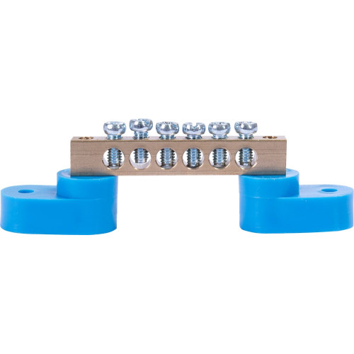 Шина N на 6 отверстий с основанием с креплением на "лапках", 20А, e.bsa.stand.20.6.base Enext s0560011