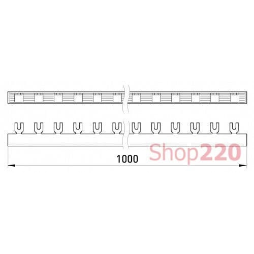 Гребенка соединительная 1-полюсная, 1 метр, 100А, e.bc.u.stand.1.100 Enext s180005