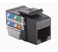 Компьютерный модуль RJ45 6, UTP, Keystone, черный, К45 Simon CJ645U
