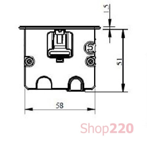 Врезной блок розеток 3х220В + USB тип С, белый, Versaframe ASA 060.40F.00008