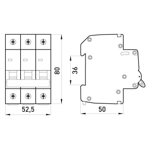 Выключатель нагрузки на DIN-рейку 3р, 125А, e.is.3.125 Enext p008010