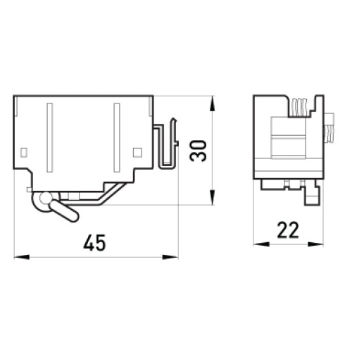 Дополнительный контакт, e.industrial.ukm.60.F Enext i0030001
