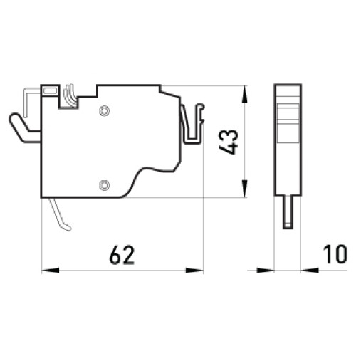 Дополнительный контакт, e.industrial.ukm.400-800.F Enext i0030004