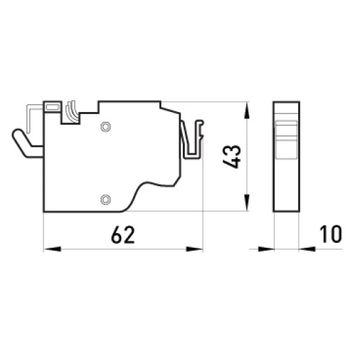 Дополнительный сигнальный контакт, e.industrial.ukm.400-800.B Enext i0020004