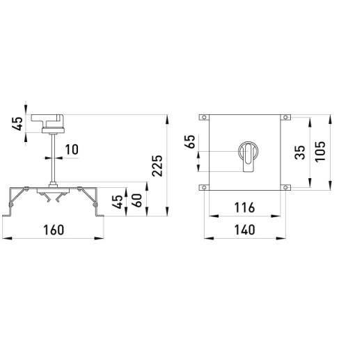 Поворотная рукоятка, e.industrial.ukm.250.CS Enext i0060003