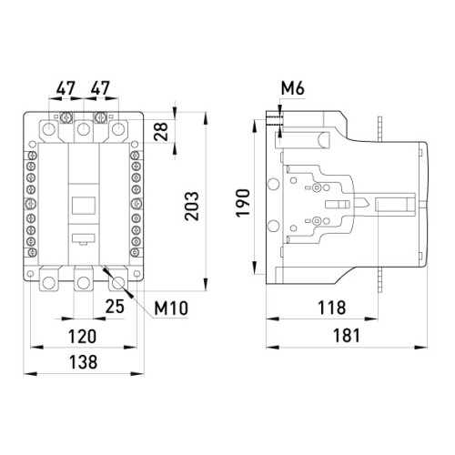 Контактор 220А, 110В, 1no+1nc, e.industrial.ukc.220.110 Enext i.0090057