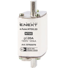Предохранитель плавкий габарит 00, 20А, e.fuse.NT00.20 Enext