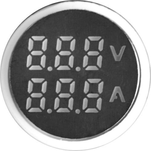 Лампа светосигнальная с индикатором напряжения и тока d=22мм, 50-500В, 5-100 А, e.ad22.va Enext s009039