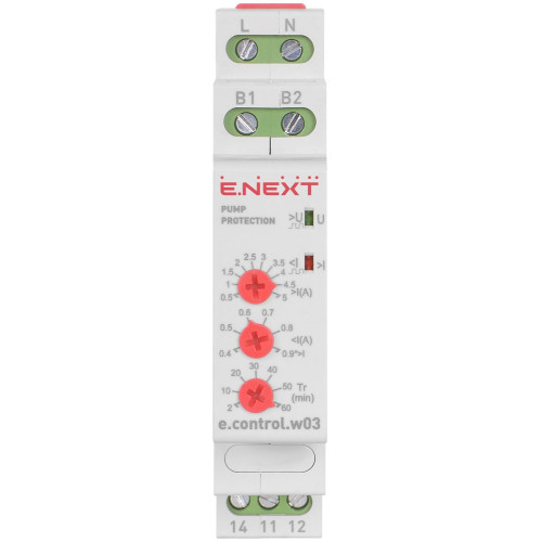 Реле контроля погружного насоса однофазное, e.control.w03 Enext i0310026