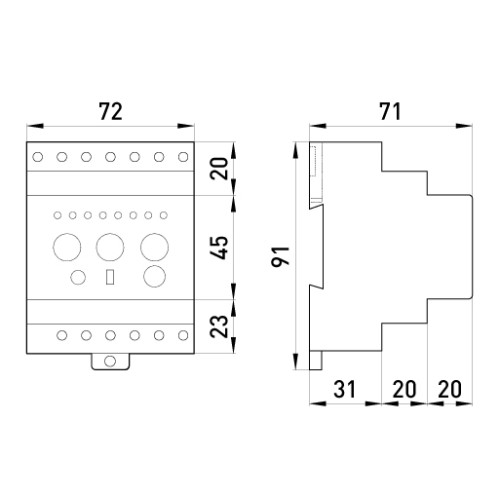 Реле дифференциального тока модульное, e.relay.klr.123e Enext i0640005