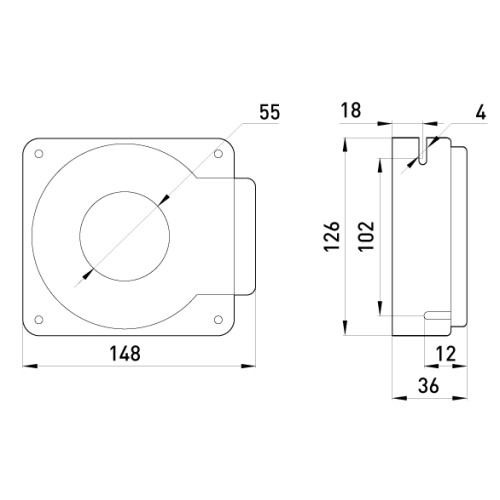 Измерительная катушка для реле типа klr, 400/3, e.trans.cur.kct.55s Enext i0640002