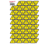 Самоклеящаяся наклейка Молния (50х50х50мм) 62 шт/лист, e.sticker.lightning.50 Enext