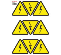 Самоклеящаяся наклейка Молния (130х130х130мм) 8 шт/лист, e.sticker.lightning.130 Enext