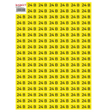 Самоклеящаяся наклейка 24В (40х20мм) 102 шт/лист, e.sticker.voltage.24.1 Enext