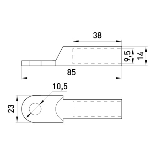 Оцинкованный кабельный наконечник, e.end.stand.z.50 Enext s021005