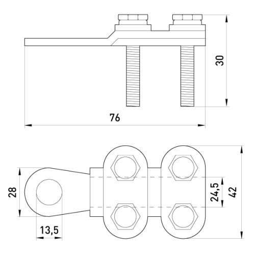 Наконечник кабельный на винтах, e.end.stand.clamp.185.240 Enext s0170008