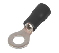 Изолированный наконечник 0.5-1.5 кв.мм, черный, 100шт, e.terminal.stand.rv1.1,25.6.black Enext