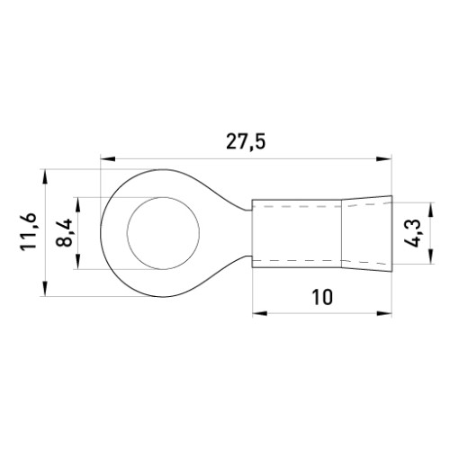 Изолированный наконечник 0.5-1.5 кв.мм, черный, 100шт, e.terminal.stand.rv1.1,25.8.black Enext s1036017
