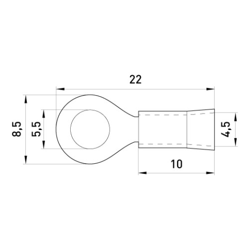 Изолированный наконечник 1.5-2.5 кв.мм, красный, 100шт, e.terminal.stand.rv2.2.5.red Enext s1036022